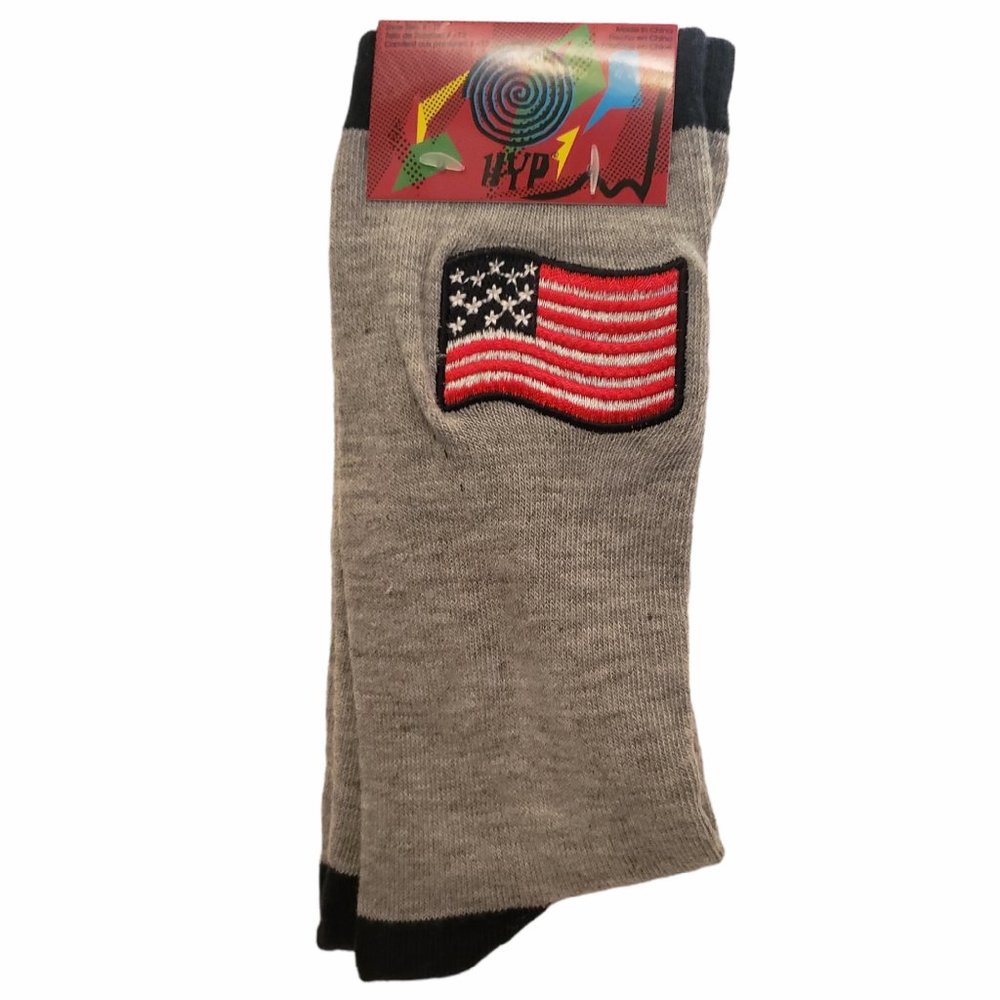 HYP Mens Flag Socks 6-11 Flag Emblem New